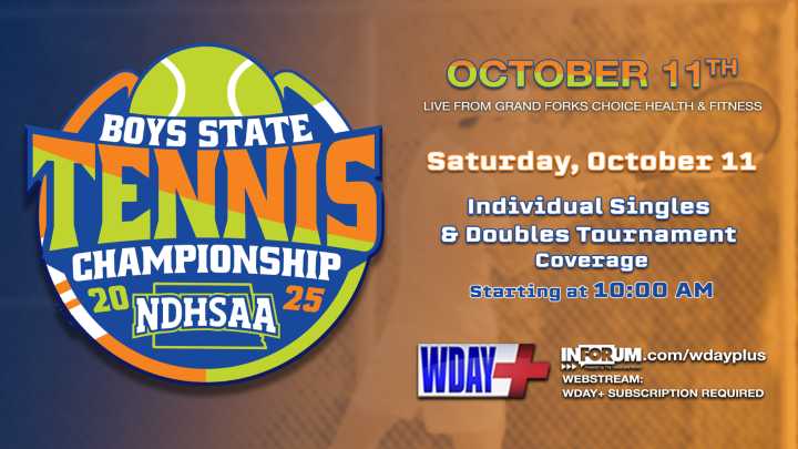 Live at 10 a.m.: 2025 NDHSAA Boys State Tennis Championship on WDAY+