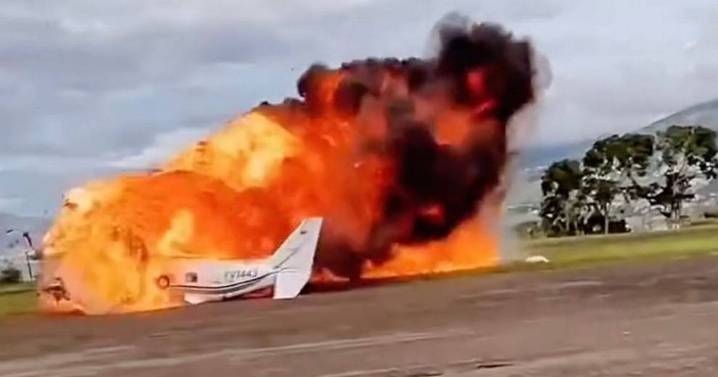Two killed in plane crash as aircraft turns into fireball after take off