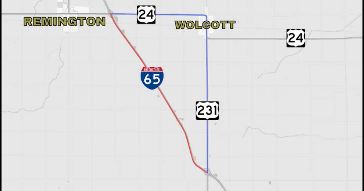 INDOT closure to impact southbound I-65 in Jasper & White Counties Wednesday night.