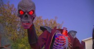 Roy man opens free front‑yard haunted house for 13th year
