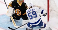 Pontus Holmberg scores one and Anthony Cirelli puts in two more as Lightning beat Bruins 4