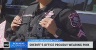 San Joaqun County Sheriff's Office wears pink badges in support of Breast Cancer Awareness Month