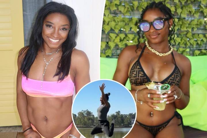 Simone Biles seemingly confirms boob job with cheeky social media post