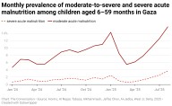 Child famine has reached the highest level in Gaza, with tens of thousands of kids affected