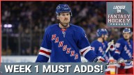 Fantasy Hockey Midweek MUST ADDS | Rangers' Four-Game Week ADVANTAGE? + Big Time Bets