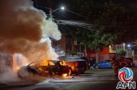 Detienen a una pareja por quemar vehículo en la Zona Norte