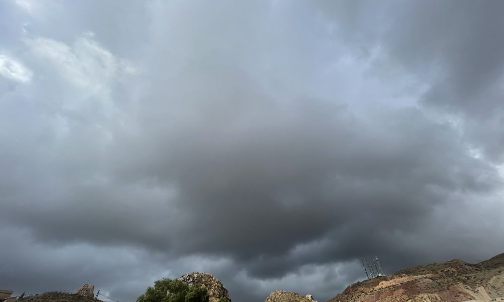 La Aemet activa aviso naranja por lluvias y tormentas este jueves en el sur de la Región de Murcia