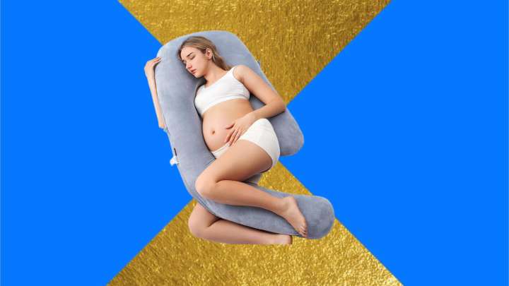 The perfect mom-to-be gift idea! This pregnancy pillow is on sale now!