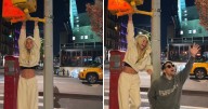 Livvy Dunne Does Gymnastics Stunt at Wild Location in Video