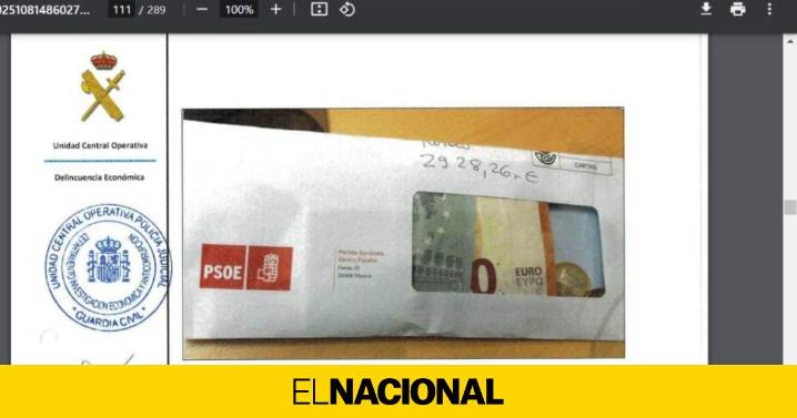 La UCO detecta más de 95.000 euros en ingresos en efectivo de Ábalos