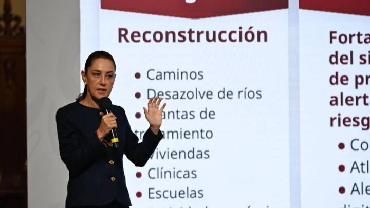 Sheinbaum presenta cuatro ejes de trabajo para atender emergencias por lluvias