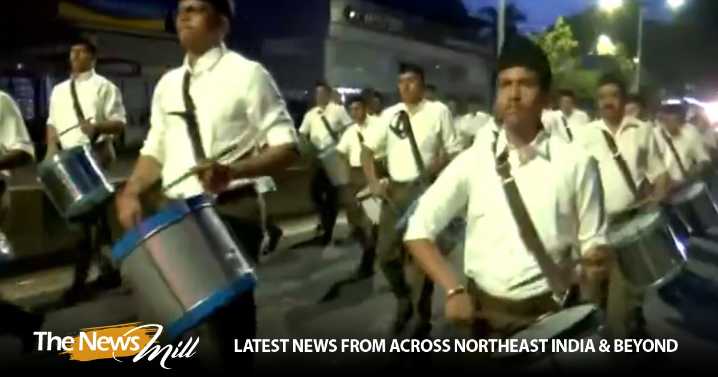 RSS holds route march in Pune on occasion of its 100th anniversary