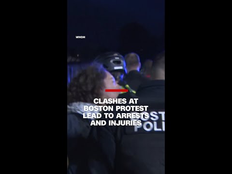 Clashes at Boston protest lead to arrests and injuries