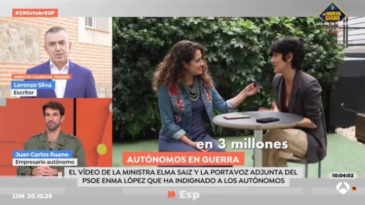 El escritor Lorenzo Silva: "Se usa a los autónomos para cuadrar las cuentas. Cada vez hay más obligaciones"