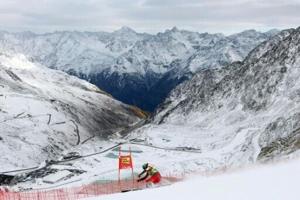 Austria’s Scheib wins Soelden giant slalom, Shiffrin fourth