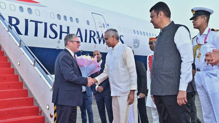 UK PM Keir Starmer arrives in Mumbai; to attend Global Fintech Fest on Thu
