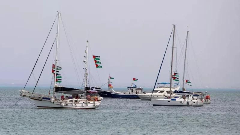 Bloquea Israel flotilla mundial con mil toneladas de ayuda humanitaria cerca de Gaza