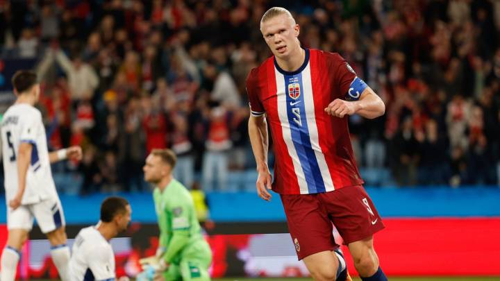 Erling Haaland: Striker surpasses 20 goals for season as Norway beat Israel in World Cup qualifier after protests