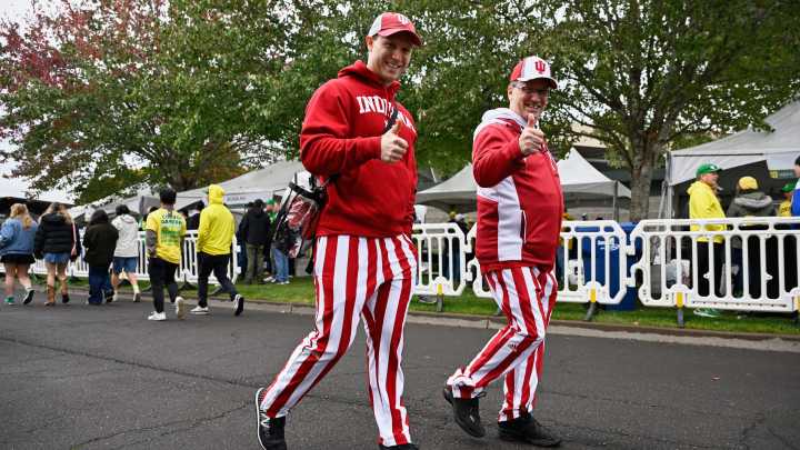 Indiana football win at Oregon TV ratings, how many watched