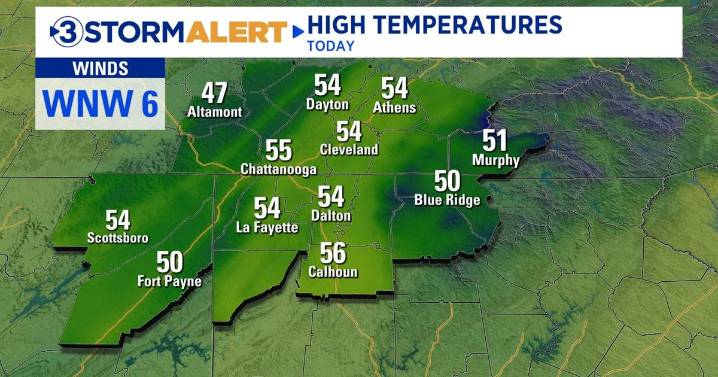 Another unseasonably cool day on tap