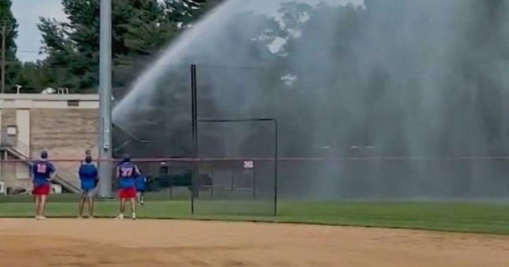 Firefighters accused of flooding Maryland baseball field in ongoing beef with team