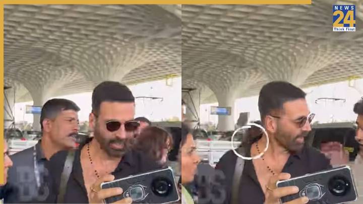 ‘Haath Niche’: Akshay Kumar reacts to fan touching him while clicking selfie at airport
