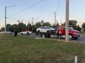 IMPD officer hospitalized after crash on northwest side of Indianapolis