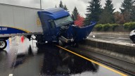 I-5 south completely blocked after semi-truck crash in Olympia