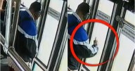 Video muestra a pasajero grafitear Mexibús en Línea 2 en plena marcha