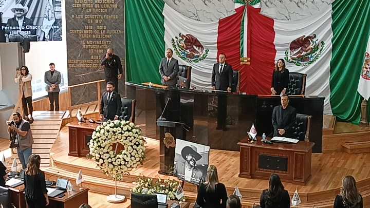 Congreso del Estado rinde homenaje póstumo al diputado Luis Fernando Chacón