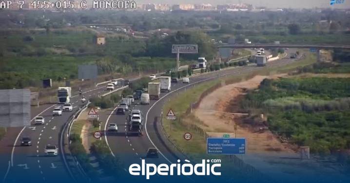 Un accidente en la AP-7 entre La Llosa y Xilxes complica el tráfico