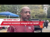 Georgia’s Sen. Warnock calls protest essential to democracy at ‘No Kings’ rally