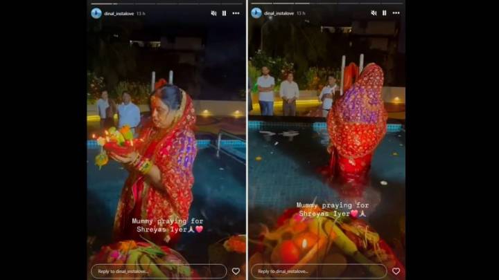 Cricket Suryakumar Yadav’s Mother Prays for Shreyas Iyer’s Fast Recovery During Chhath Puja Ritual Amid Team India Star’s Injury Setback (Watch Video)