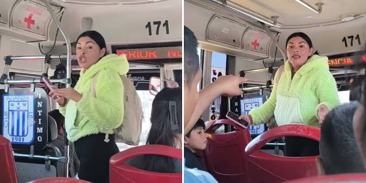 Mujer policía se niega a pagar pasaje, llama a sus colegas y detienen al chofer: pasajeros graban videos de la escena