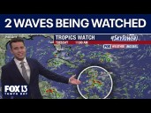 Two tropical waves being monitored in the Atlantic
