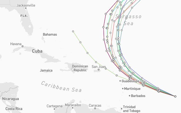 Spaghetti models Tropical Storm Jerry, tracker, path. Florida impacts