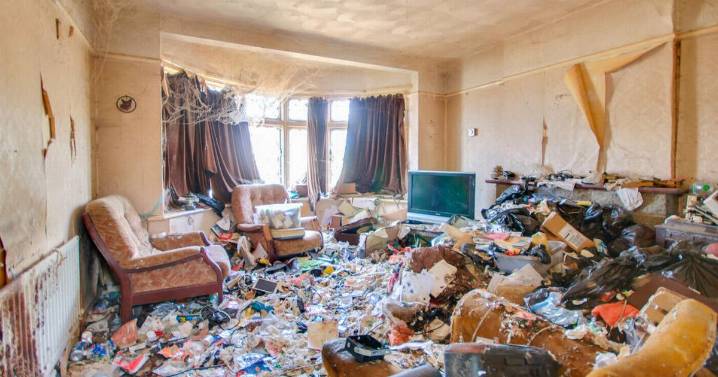 Three-bed home buried in piles of rubbish goes on sale for £180,000