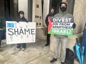 Protesters stage sit-in at investment board meeting