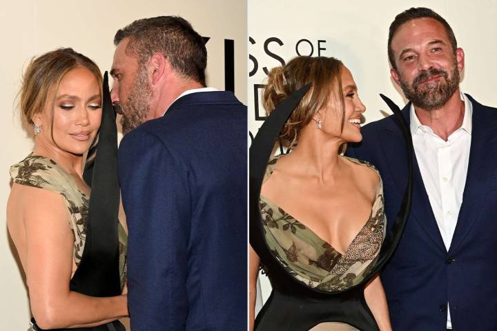 Jennifer Lopez and Ben Affleck Pose on Red Carpet Together During Surprise Reunion