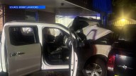 Police chase ends with home smashed in Mobile