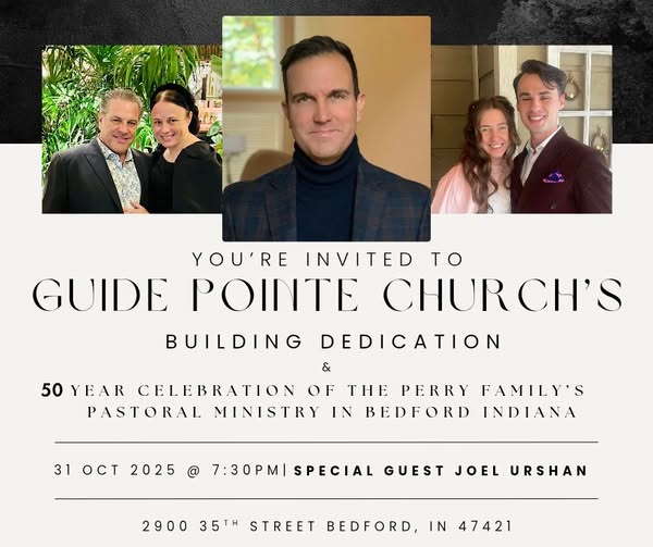 Guide Pointe Church to host building dedication and 50-Year celebration of Perry family’s pastoral ministry