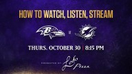 How to Watch, Listen, Live Stream Ravens vs. Dolphins 'Thursday Night Football'