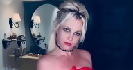 Britney Spears Slays in Red Strapless Mini Dress & Shows Off Her Dance Moves