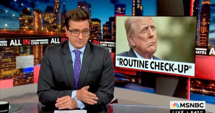 MSNBC Host Calls BS on Trump’s 'Routine' Health Checks
