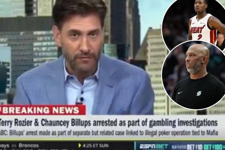 ESPN Bet promo rolls during 'Get Up' segment covering NBA gambling, poker arrests in stunning scene