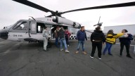 Con helicópteros, llevan víveres a Tianguistengo, Huehuetla y otros municipios damnificados por el huracpan Priscilla