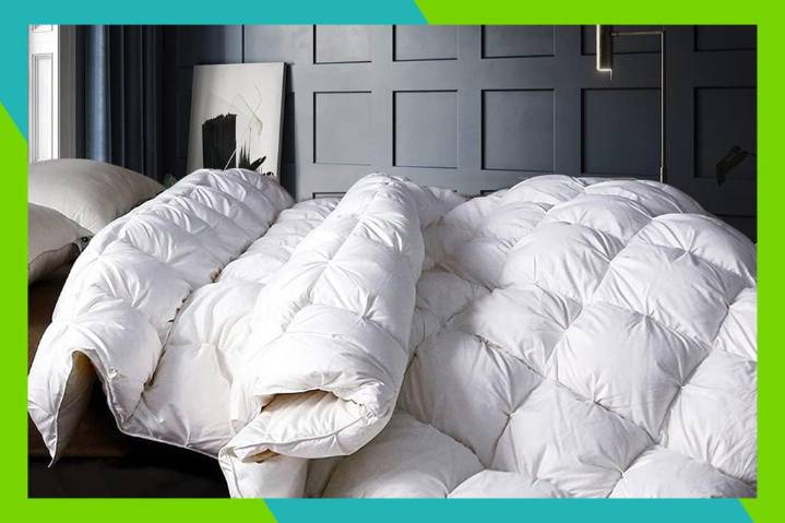 Get 32% off a king-size goose down comforter under $100