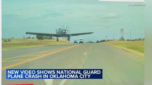 Oklahoma City plane crash: Video shows National Guard plane crash in Oklahoma City, Oklahoma