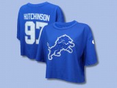 Lions fans can add some sparkle to their gameday outfit with this Aidan Hutchinson cropped T