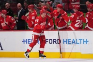 Sandin-Pellikka scored his first NHL goal, celebrate the Red Wings rookie by buying his jersey